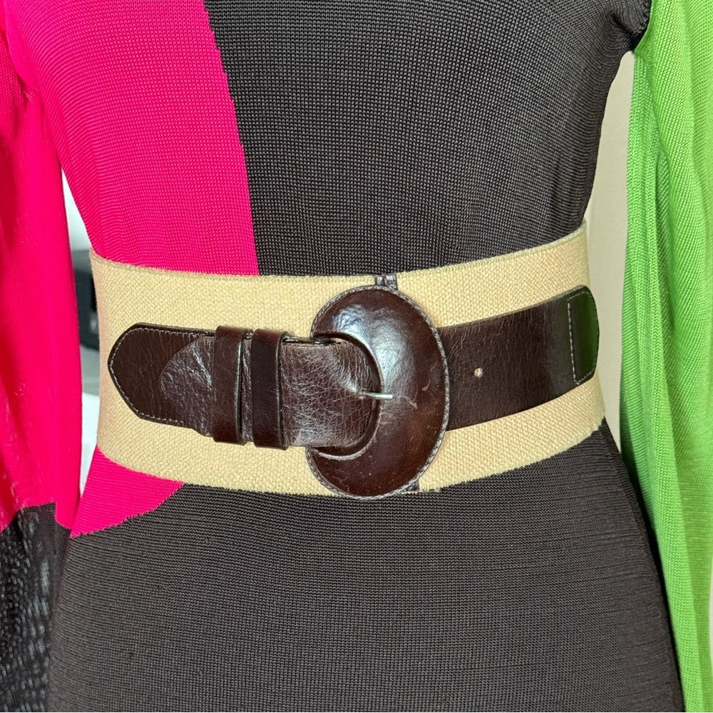 Hyde Collection Elastic Leather Belt‎